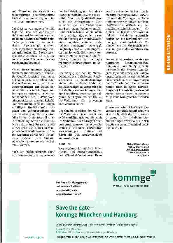 Vorschauseite 4: Das QS-Reha®-Verfahren der gesetzlichen Krankenversicherung