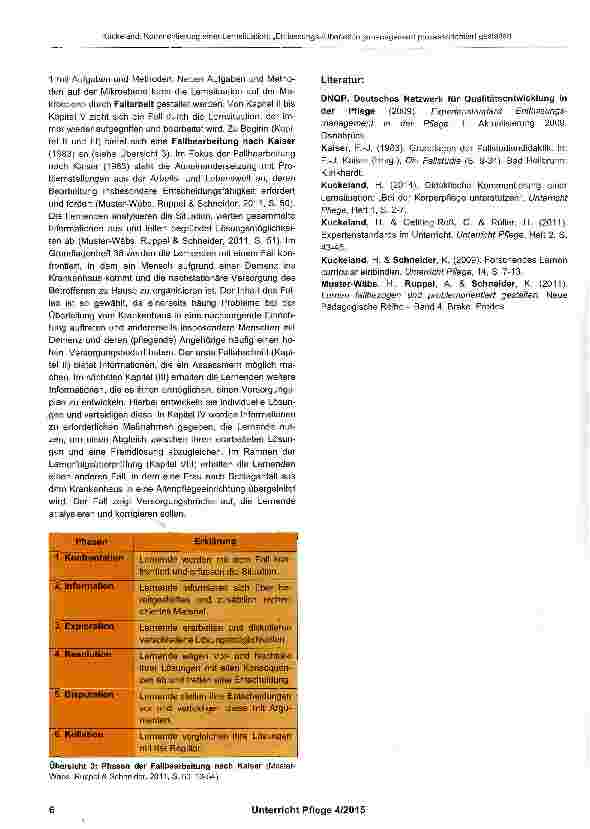 Vorschauseite 5: Kommentierung einer Lernsituation: „Entlassungs-/Uberleitungsmanagement prozessorientiert gestalten