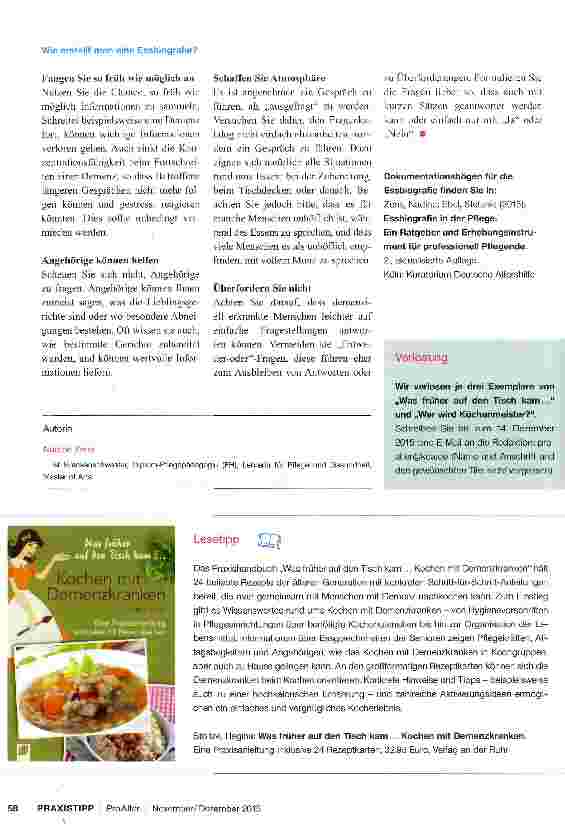 Vorschauseite 3: Was darf es sein? Essbiografien für Menschen mit Demenz