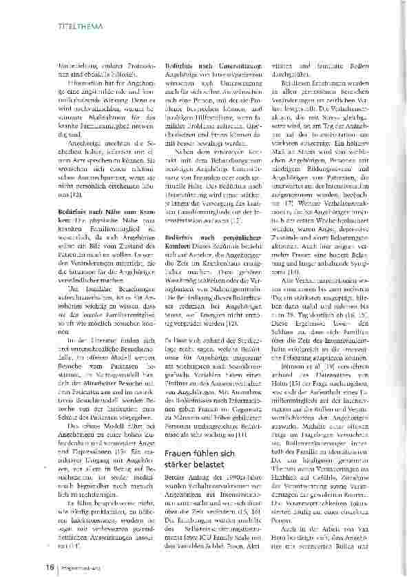 Vorschauseite 3: Angehörige wünschen sich Information, Nähe und Teilhabe