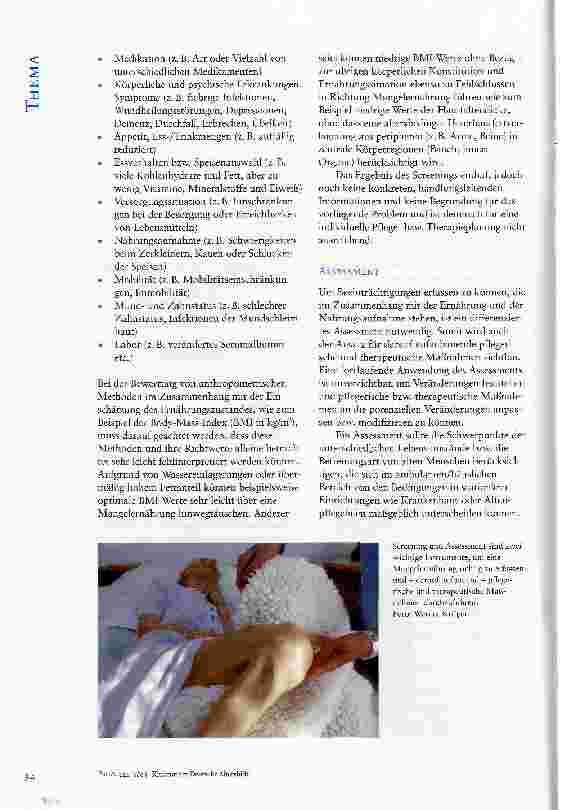 Vorschauseite 2: MANGELERNÄHRUNG BEI ALTEN MENSCHEN