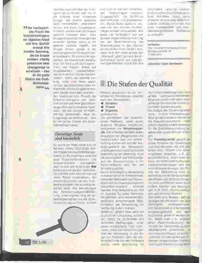 Vorschauseite 4: Die geleistete Arbeit ständig, planmäßig und kritisch zu hinterfragen.