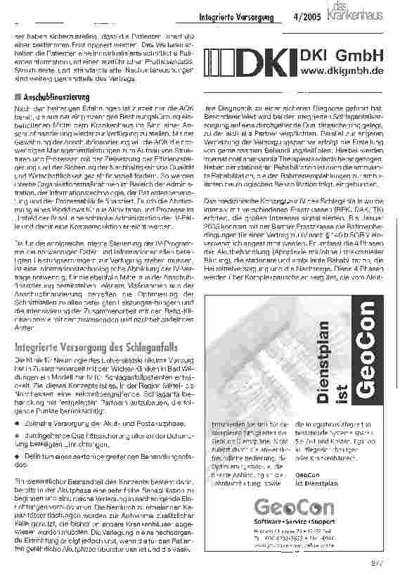 Vorschauseite 4: Erste Erfahrungen mit der Integrierten Versorgung an einem Universitätsklinikum