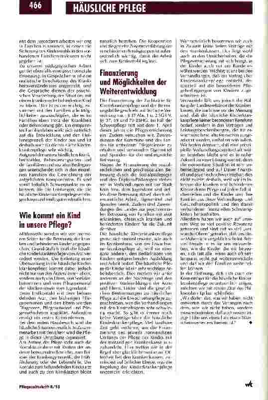 Vorschauseite 4: Auch für kranken Kinder gibt es eine Alternative zur Pflege im Krankenhaus FIPS e. V. Häusiche Kinderkrankenpflege