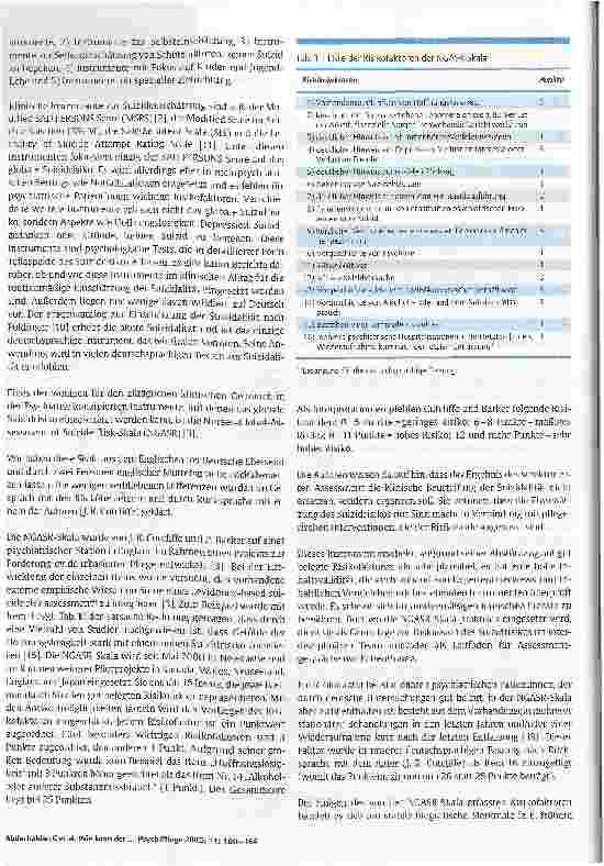Vorschauseite 3: Wie kann der pflegerische Beitrag zur Einschätzung der Suizidalität systematisiert werden?