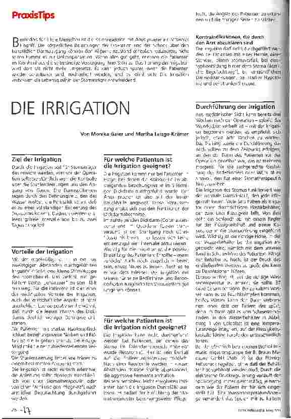 Vorschauseite 1: Die Irrigation