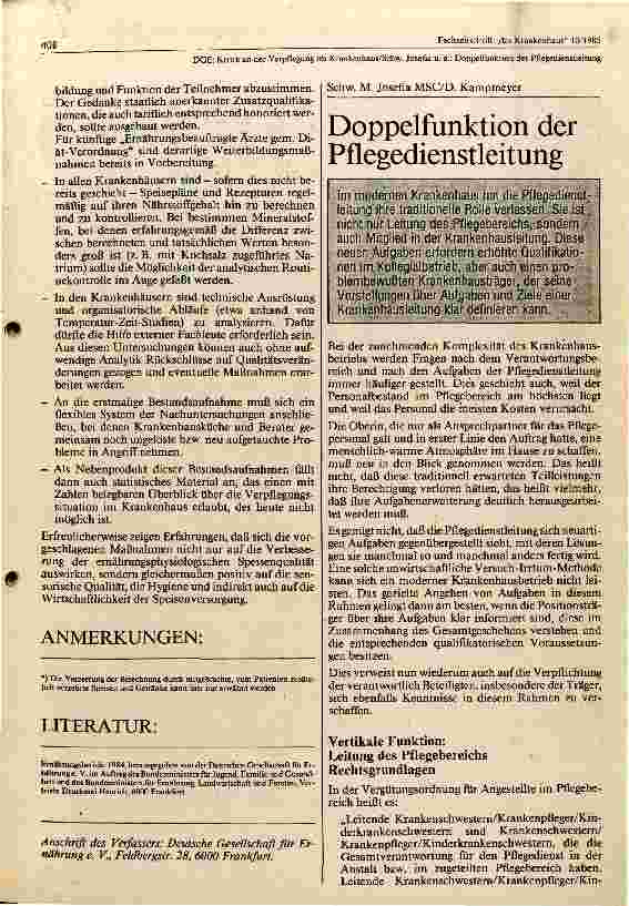 Vorschauseite 1: Doppelfunktion der Pflegedienstleitung