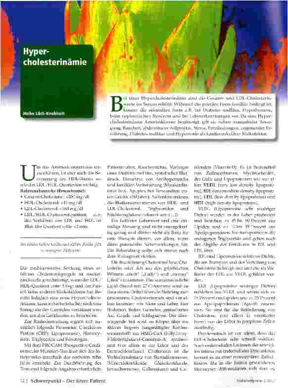 Vorschauseite 1: Hypercholesterinämie