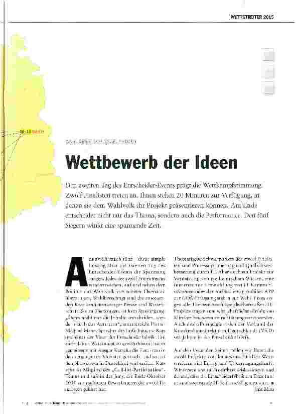 Vorschauseite 2: Wettbewerb der Ideen