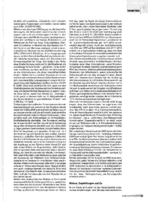 Vorschauseite 2: Non-Compliance bei Beschaffung von Medizinprodukten