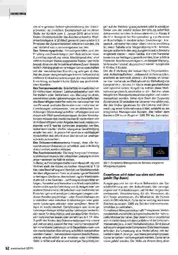 Vorschauseite 3: Non-Compliance bei Beschaffung von Medizinprodukten