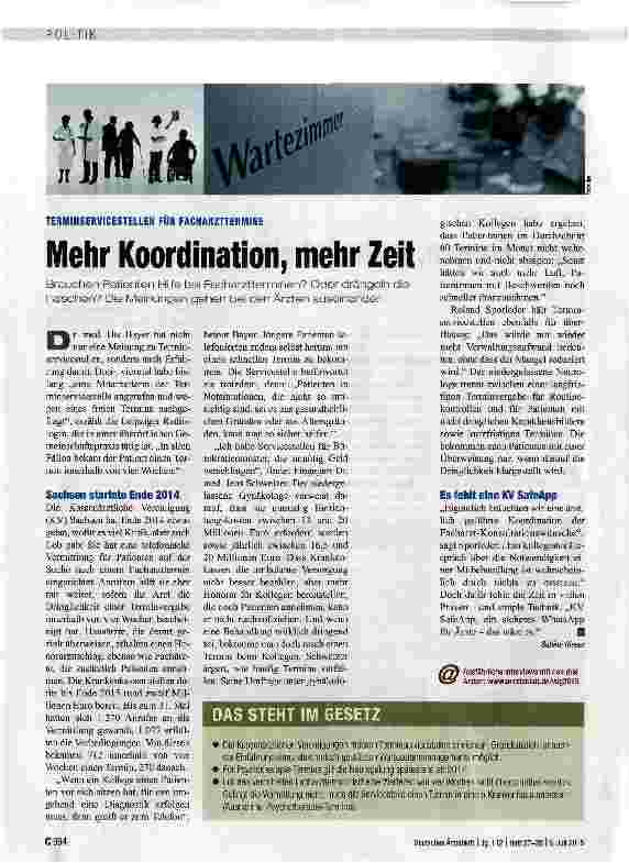 Vorschauseite 1: Mehr Koordination, mehr Zeit