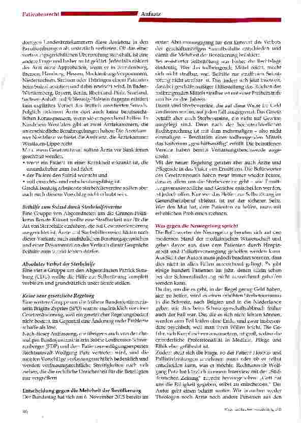 Vorschauseite 2: Das Verbot der geschäftsmäßigen Förderung der Selbsttötung