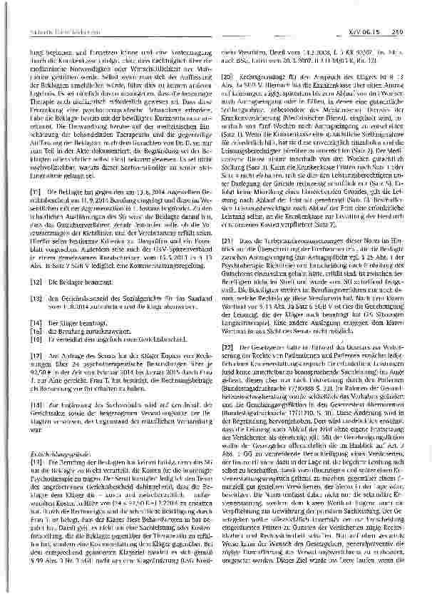 Vorschauseite 2: Krankenversicherungsrecht Kostenerstattung - Genehmigungsfiktion bei Ablauf der Frist -Umfang des Koste nerstattungs an Spruchs § 13 Abs. 3aSGB V