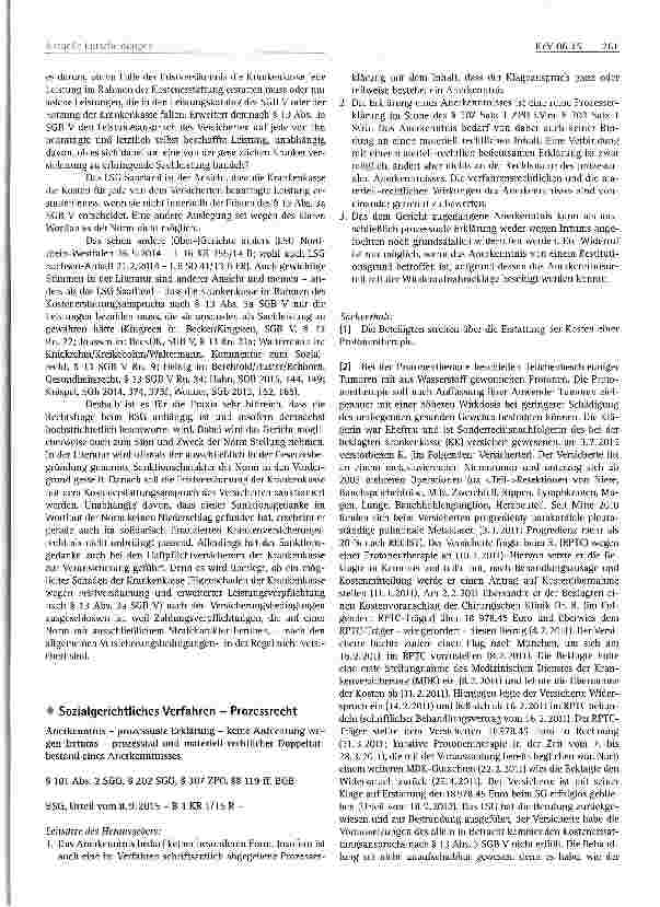 Vorschauseite 4: Krankenversicherungsrecht Kostenerstattung - Genehmigungsfiktion bei Ablauf der Frist -Umfang des Koste nerstattungs an Spruchs § 13 Abs. 3aSGB V