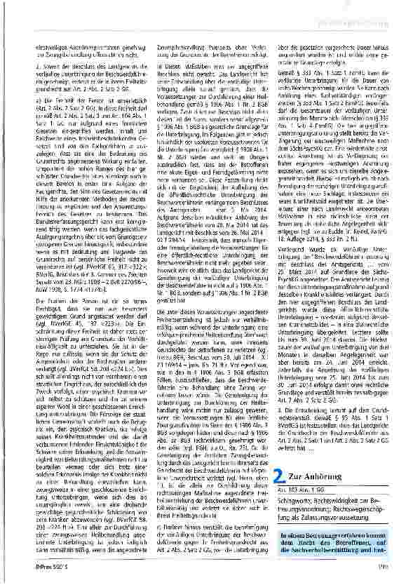 Vorschauseite 1: Zur Anhörung