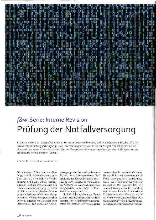 Vorschauseite 1: Prüfung der Notfallversorgung