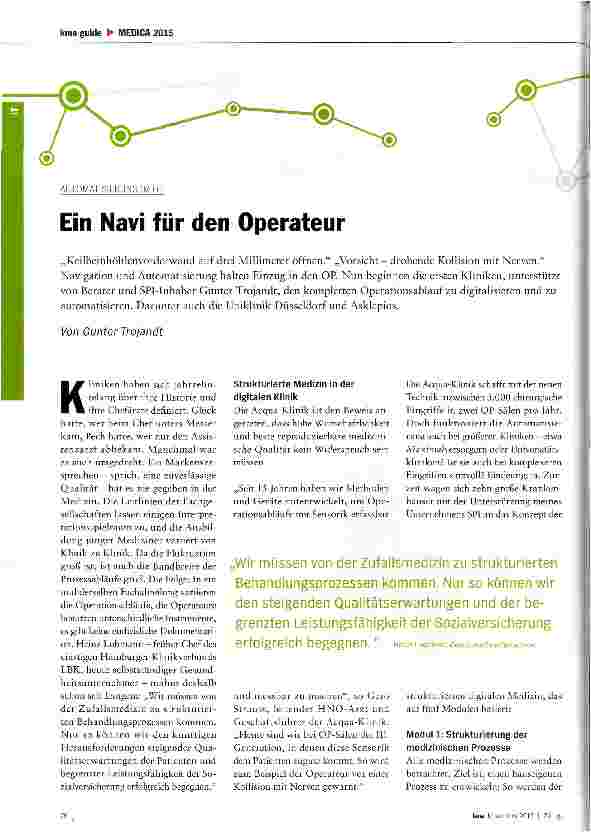 Vorschauseite 1: Ein Navi für den Operateur