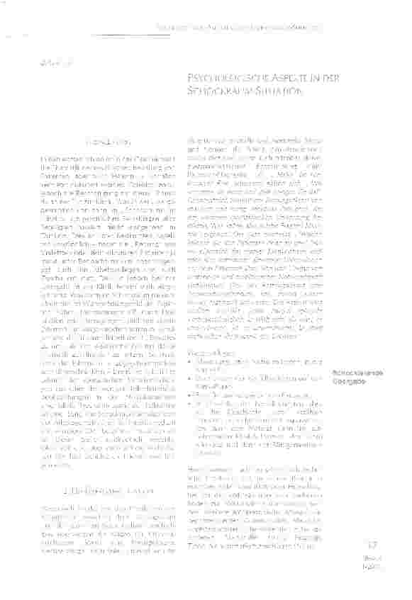 Vorschauseite 1: PSYCHOLOGISCHE ASPEKTE IN DER SCHOCKRAUM-SITUATION