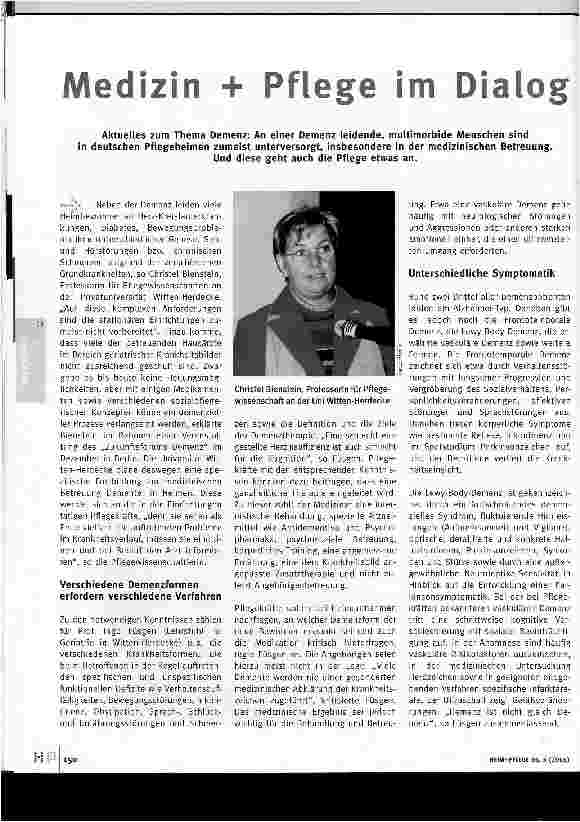 Vorschauseite 1: Medizin + Pflege im Dialog