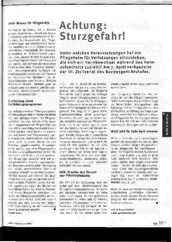 Vorschauseite 4: Medizin + Pflege im Dialog