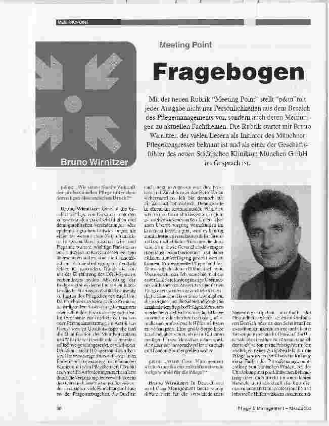 Vorschauseite 1: Fragebogen. Meeting Point