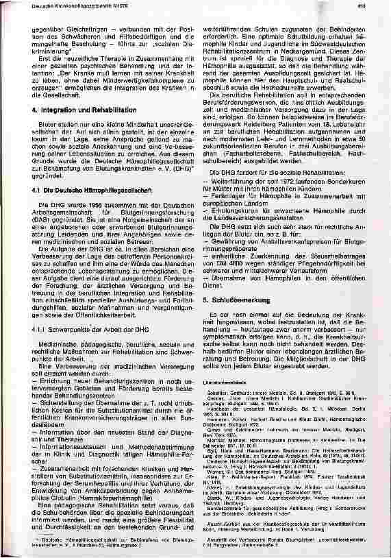 Vorschauseite 6: Medizinische und psychologische Aspekte zum Krankheitsbild der Hämophilie