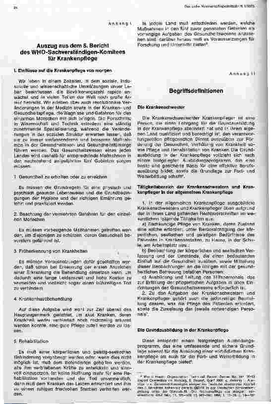 Vorschauseite 3: Ständiges Komitee der Krankenschwestern in Verbindung mit der EG
