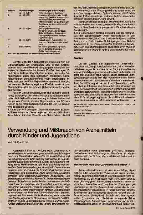 Vorschauseite 1: Verwendung und Mißbrauch von Arzneimitteln durch Kinder und Jugendliche