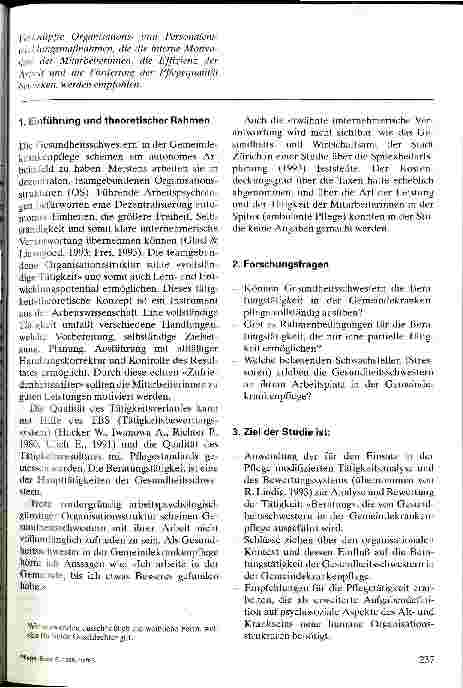 Vorschauseite 2: Arbeitspsychologische Bewertung der Beratungstätigkeit in der Gemeindepflege Eine Pilotstudie