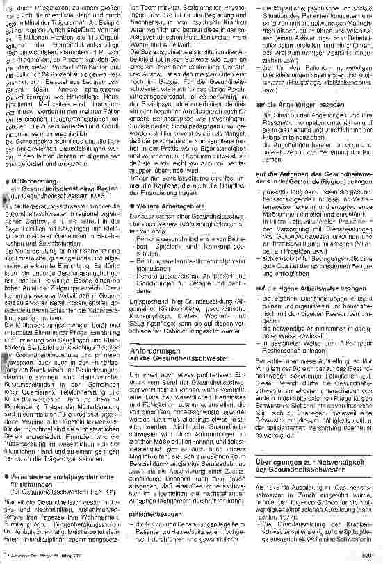 Vorschauseite 2: Der Beruf der Gesundheitsschwester in der deutschsprachigen Schweiz