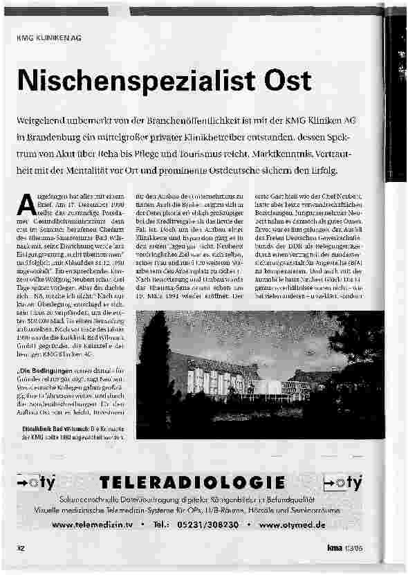 Vorschauseite 1: Nischenspezialist Ost