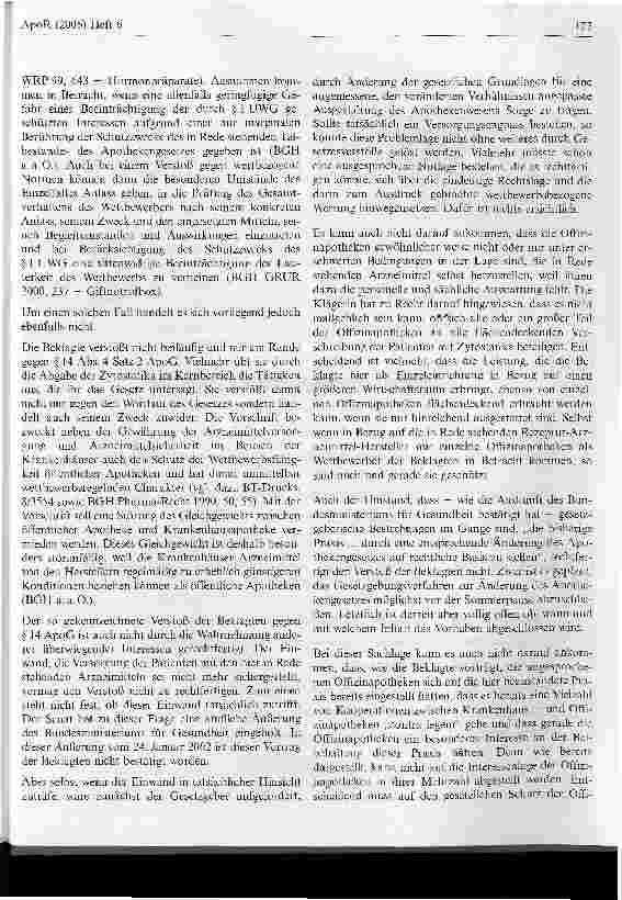 Vorschauseite 3: Zum Verbot der Belieferung von öffentlichen Apotheken durch Krankenhausapotheken