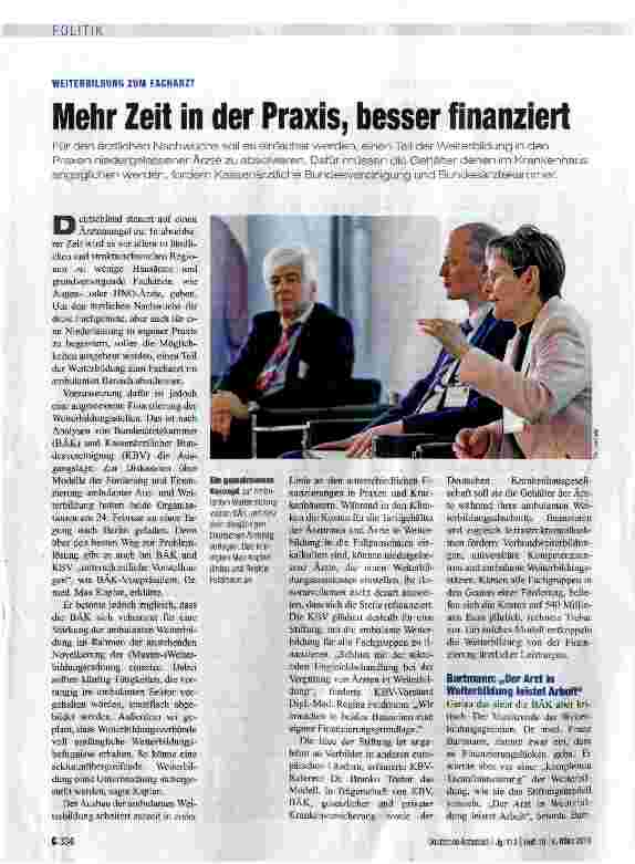 Vorschauseite 1: Mehr Zeit in der Praxis, besser finanziert