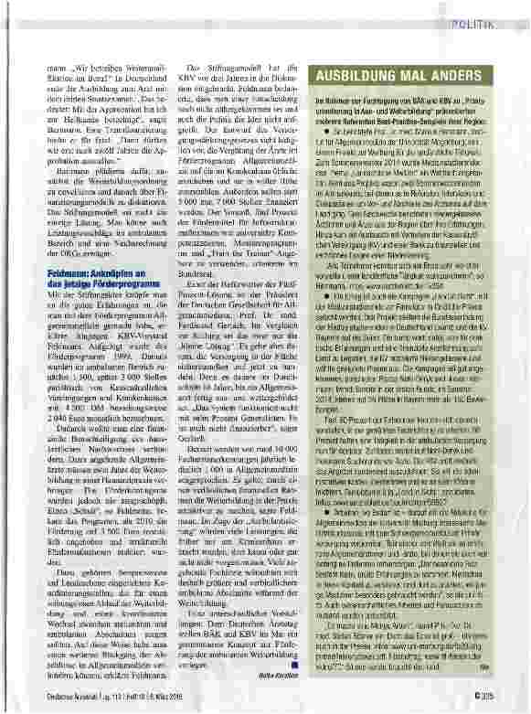 Vorschauseite 2: Mehr Zeit in der Praxis, besser finanziert
