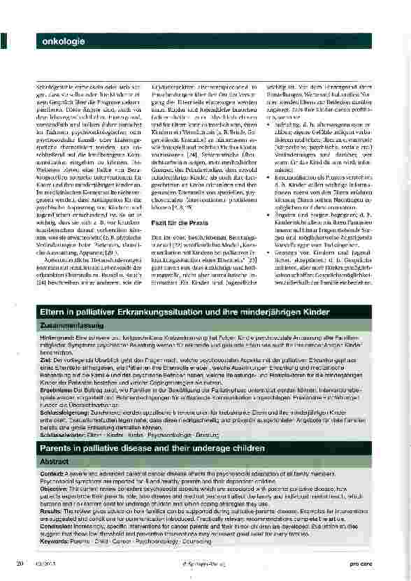 Vorschauseite 3: Eltern in palliativer Erkrankungssituation