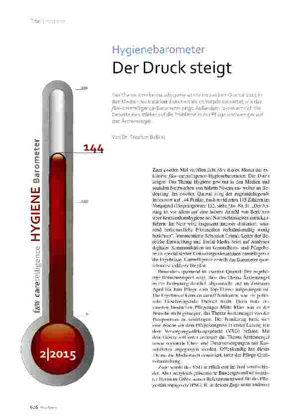 Vorschauseite 1: Hygienebarometer Der Druck steigt