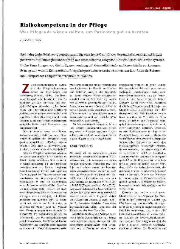 Vorschauseite 1: Risikokompetenz in der Pflege
