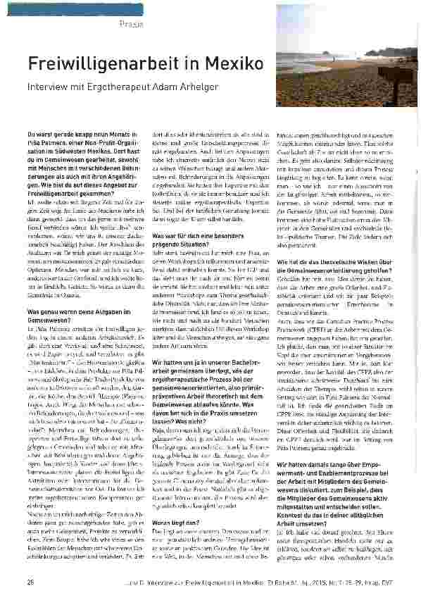Vorschauseite 1: Freiwilligenarbeit in Mexiko