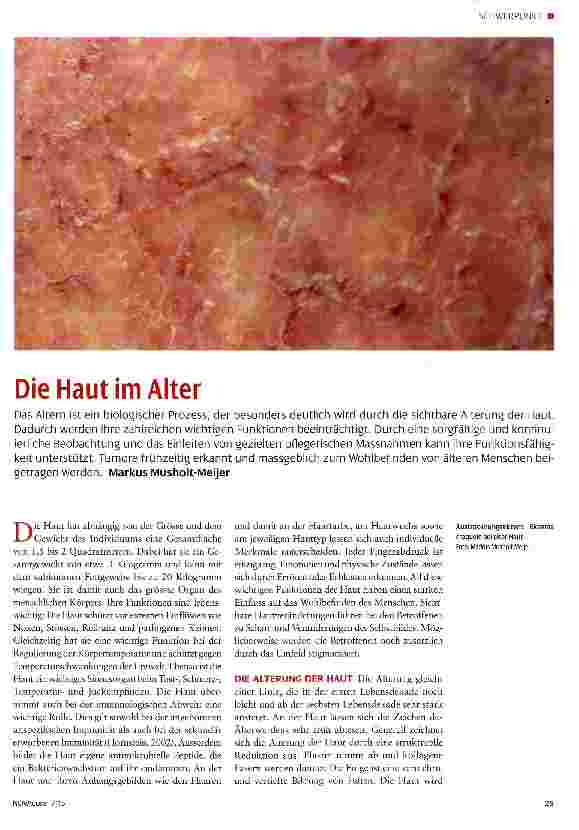 Vorschauseite 1: Die Haut im Alter