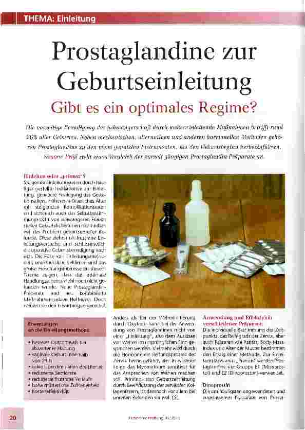 Vorschauseite 1: Prostaglandine zur Geburtseinleitung