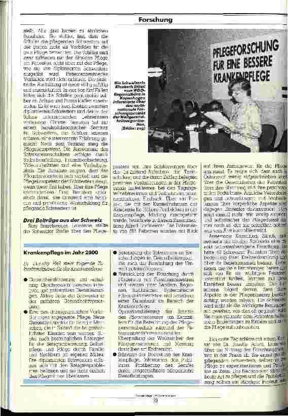 Vorschauseite 2: Ziel der Pflegeforschung ist eine bessere Krankenpflege