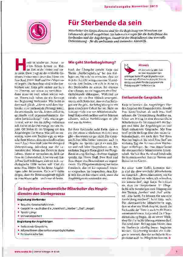 Vorschauseite 1: Für Sterbende da sein