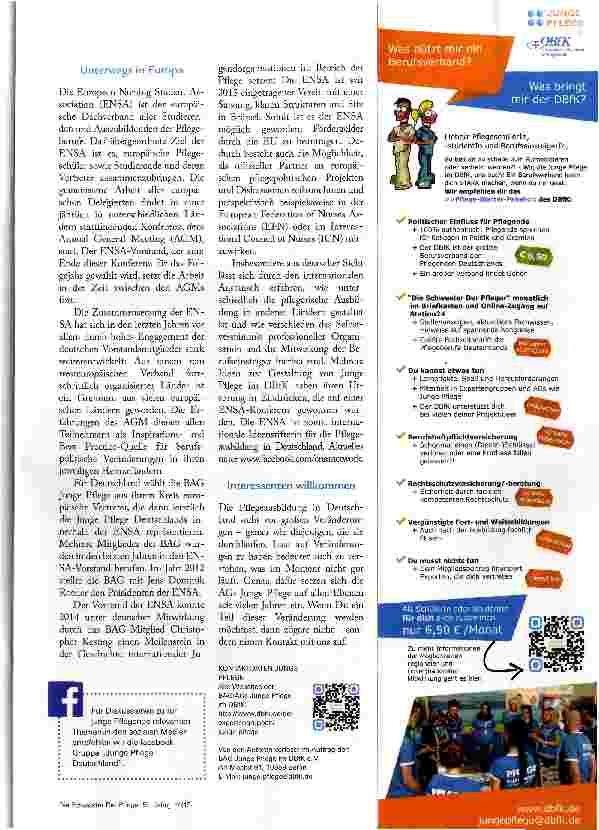 Vorschauseite 4: JUNGE PFLEGE IM DBFK: HIER BEGINNT BERUFSPOLITIK
