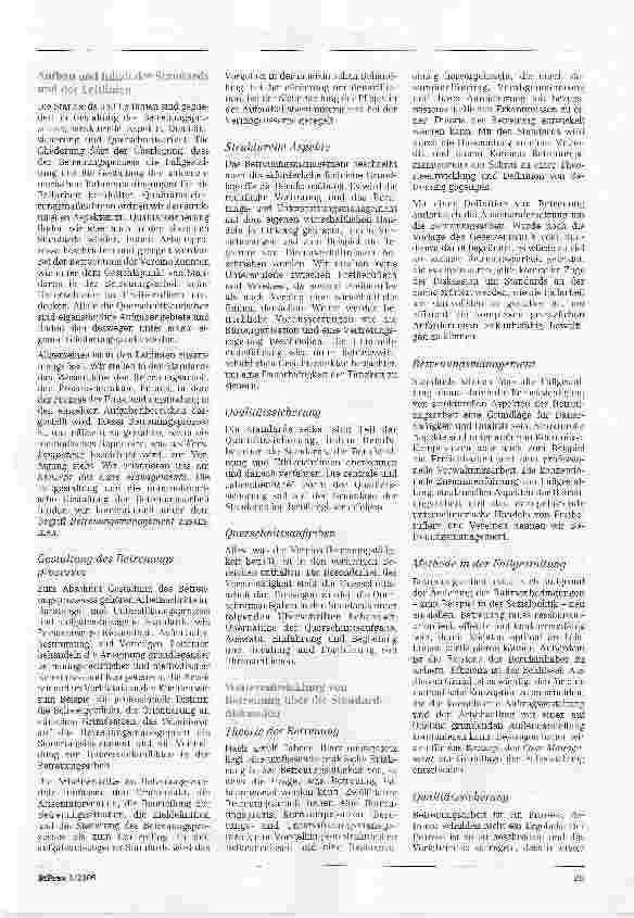 Vorschauseite 2: Standards und Leitlinien für das Betreuungsmanagement
