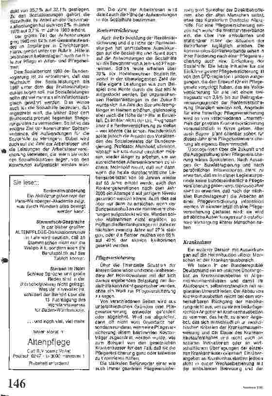 Vorschauseite 2: Betriebswirtschaftliche Rahmenbedingungen / Entwicklungstendenzen u. Betriebliche Rahmenbedingungen der Altenu. Pflegeheime