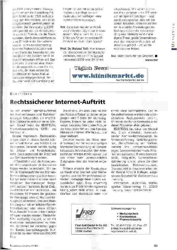 Vorschauseite 4: Nicht mehr und nicht weniger als ein WerkzeugBis zur Workflowsteuerung im Gesundheitswesen müssen Krankenhäuser und IT noch viel leisten