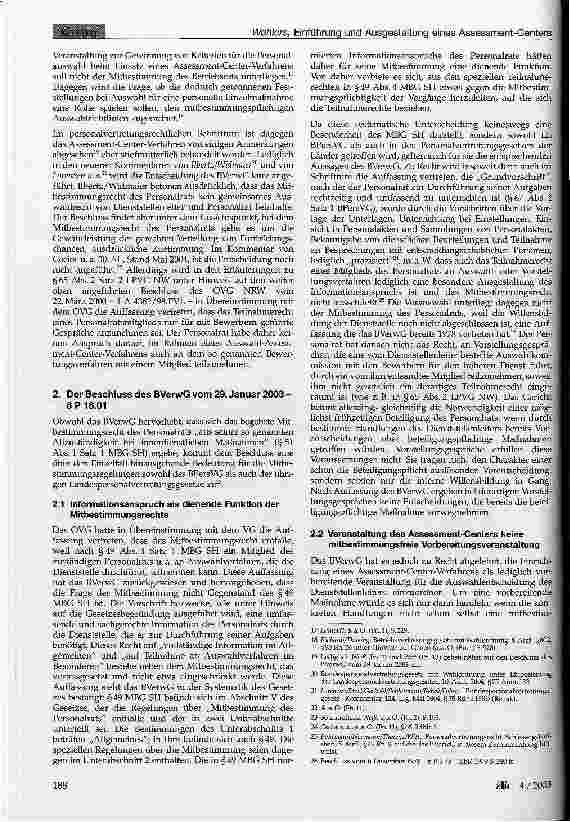Vorschauseite 4: Einführung und Ausgestaltung eines Assessment-Centers als mitbestimmungs-(mitwirkungs-)pflichtige Maßnahme