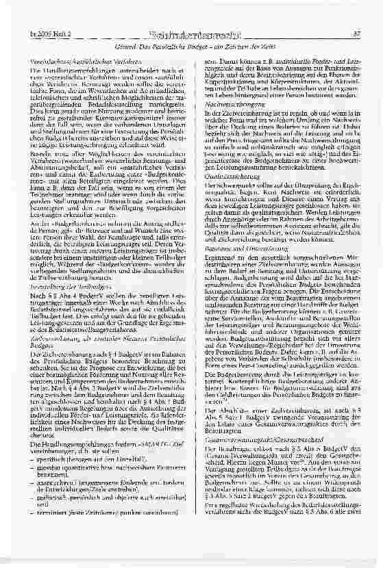 Vorschauseite 4: Das Persönliche Budgetein Zeichen der Zeit?