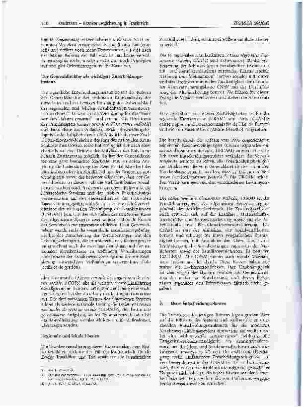 Vorschauseite 6: Krankenversicherung in FrankreichReform und Kontinuität